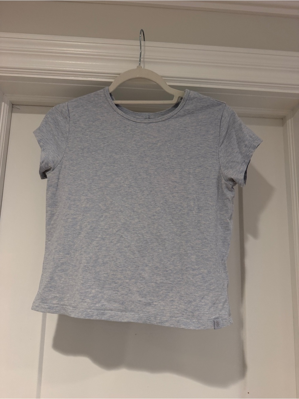 Athleta Light Heather Blue Short Sleeve Kids Tee